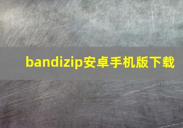 bandizip安卓手机版下载