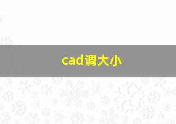 cad调大小