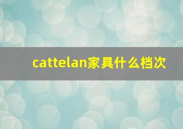 cattelan家具什么档次