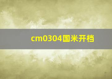 cm0304国米开档