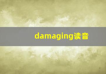 damaging读音