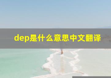 dep是什么意思中文翻译