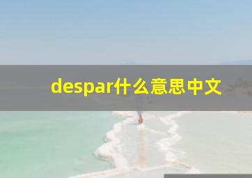 despar什么意思中文