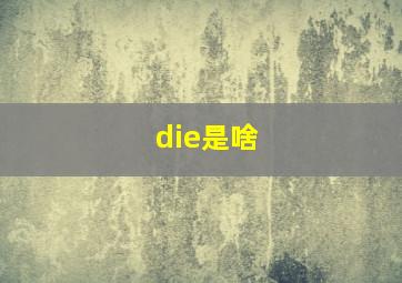 die是啥