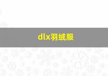 dlx羽绒服