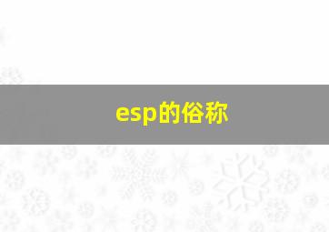 esp的俗称