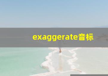 exaggerate音标