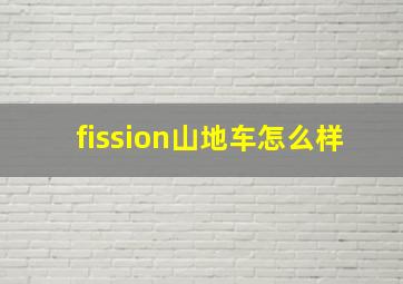 fission山地车怎么样