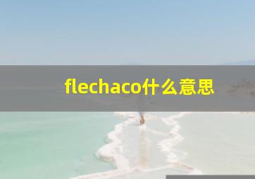 flechaco什么意思