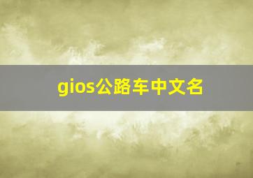 gios公路车中文名