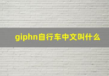 giphn自行车中文叫什么