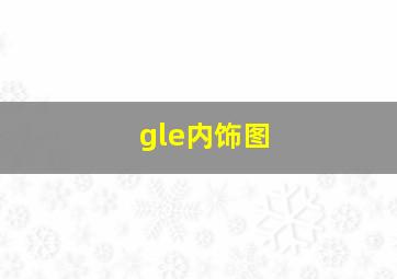 gle内饰图