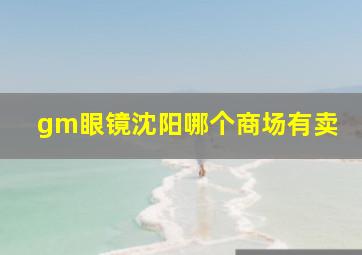 gm眼镜沈阳哪个商场有卖