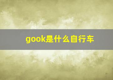 gook是什么自行车