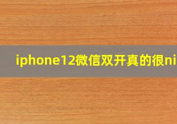 iphone12微信双开真的很nice