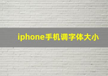 iphone手机调字体大小