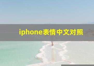 iphone表情中文对照