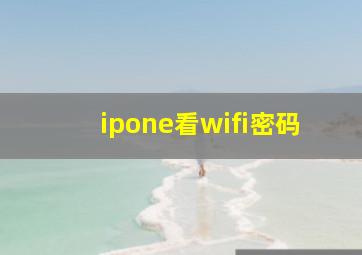 ipone看wifi密码