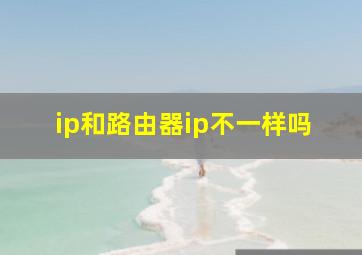 ip和路由器ip不一样吗