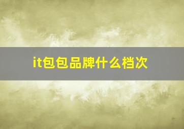 it包包品牌什么档次