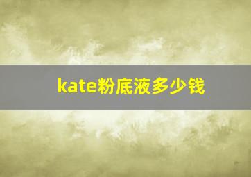 kate粉底液多少钱