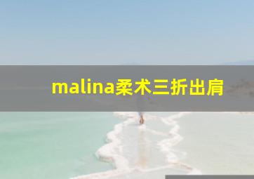 malina柔术三折出肩