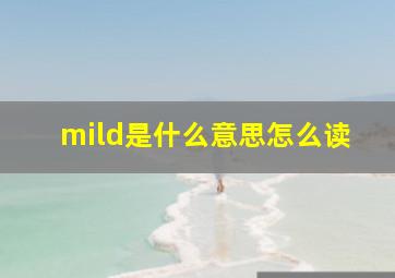 mild是什么意思怎么读