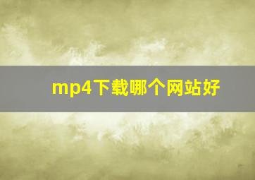 mp4下载哪个网站好