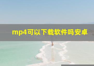 mp4可以下载软件吗安卓