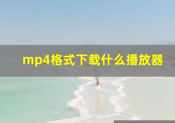 mp4格式下载什么播放器