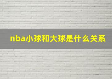 nba小球和大球是什么关系