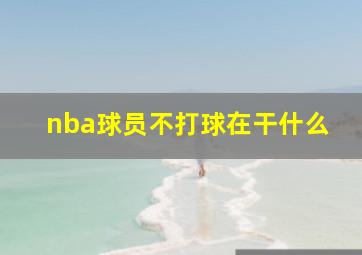 nba球员不打球在干什么