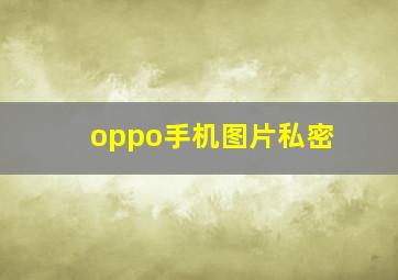 oppo手机图片私密