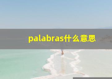 palabras什么意思