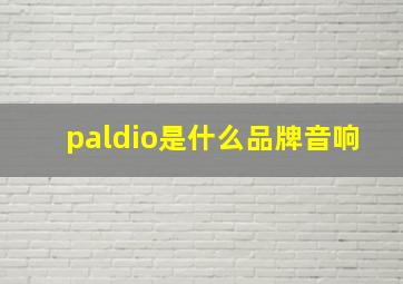 paldio是什么品牌音响