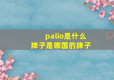 palio是什么牌子是哪国的牌子