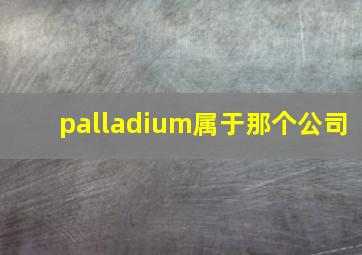 palladium属于那个公司