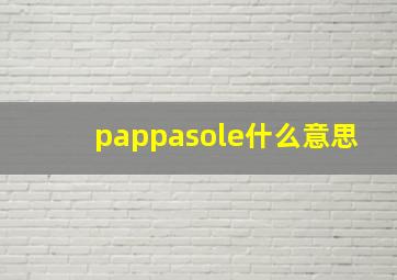 pappasole什么意思