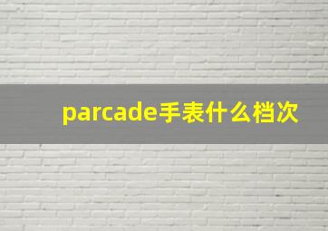 parcade手表什么档次