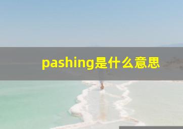 pashing是什么意思