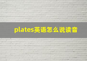 plates英语怎么说读音