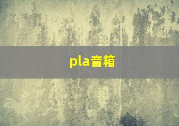 pla音箱