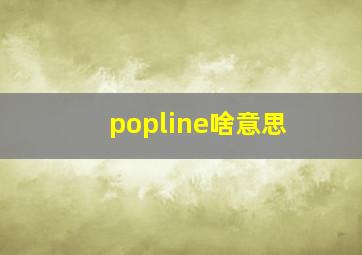 popline啥意思