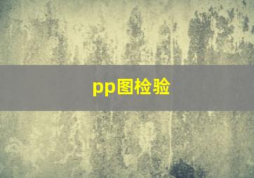 pp图检验