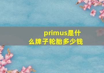 primus是什么牌子轮胎多少钱