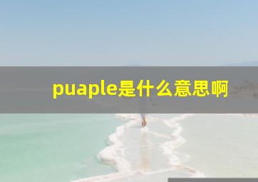 puaple是什么意思啊