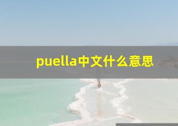 puella中文什么意思