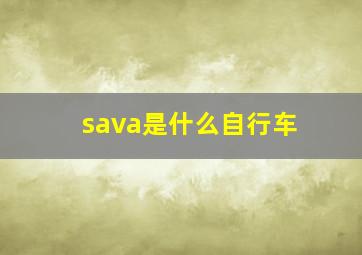 sava是什么自行车