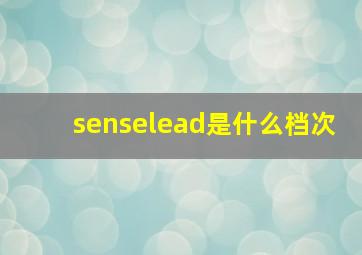 senselead是什么档次