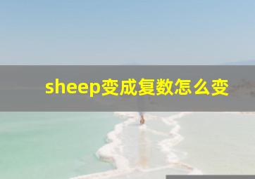 sheep变成复数怎么变